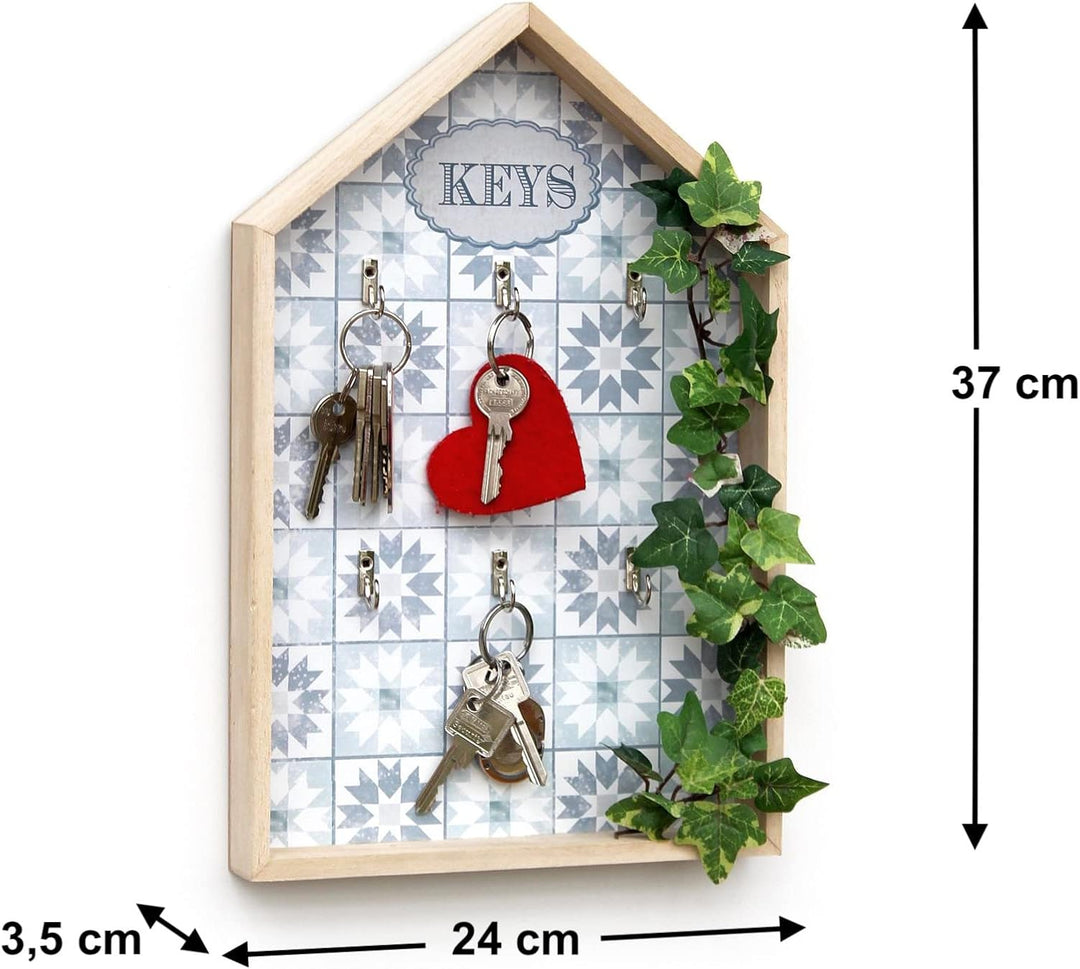 DENK Schlüsselkasten Weiss Holz Keys 32594 Schlüsselbox Schlüsselschrank Landhaus Vintage Shabby Chi