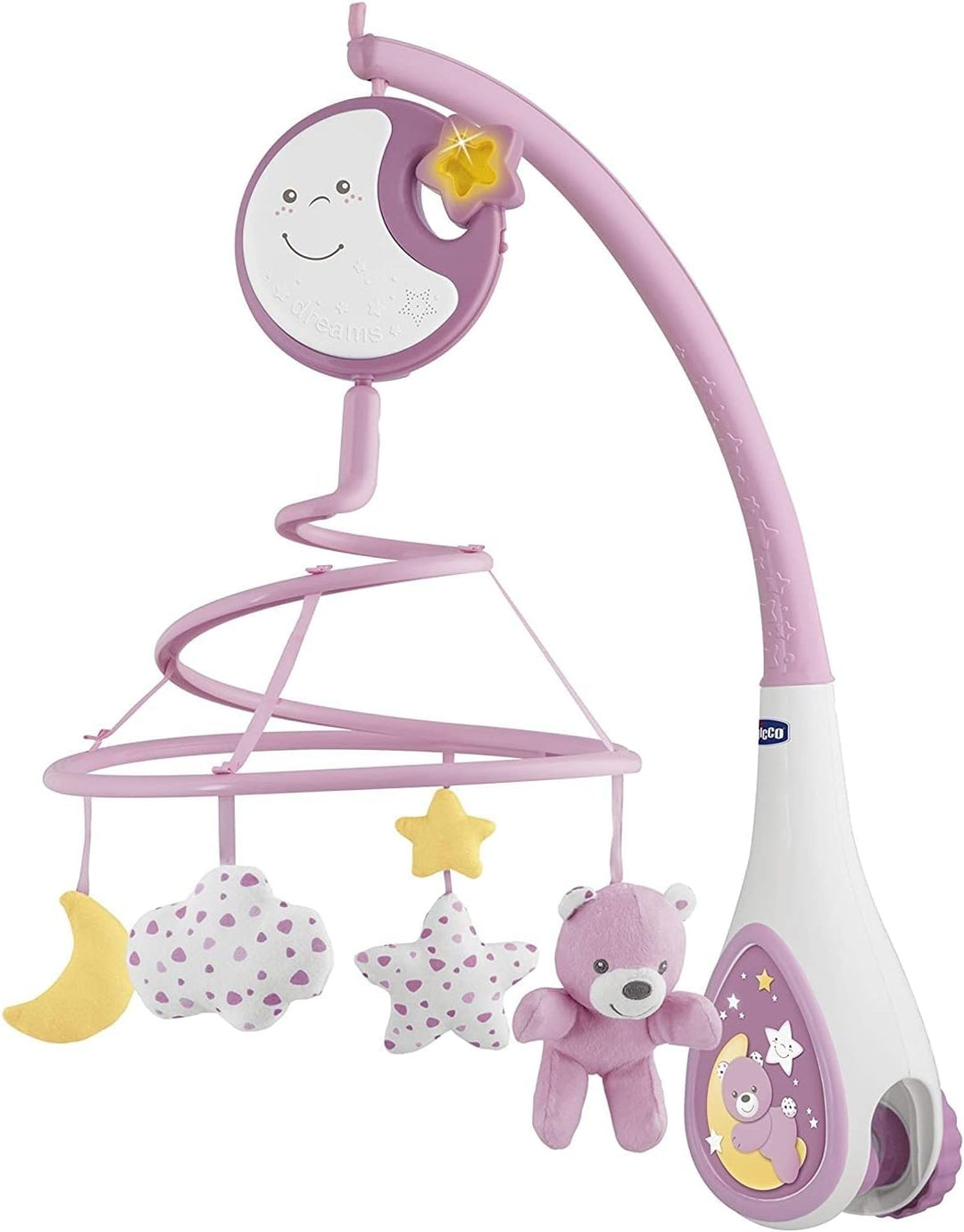Chicco Next2Dreams Baby-Mobile mit Spieluhr für Kinderbett und Bett, 3-in-1,kompatibel mit Next2Me-K