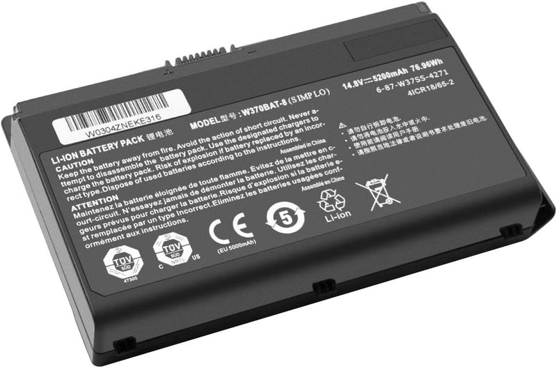Exmate W370BAT-8 Laptop Akku für Clevo W350et W350etq W355ss W370et W370ss Sager Np6350 Np6370 Schen