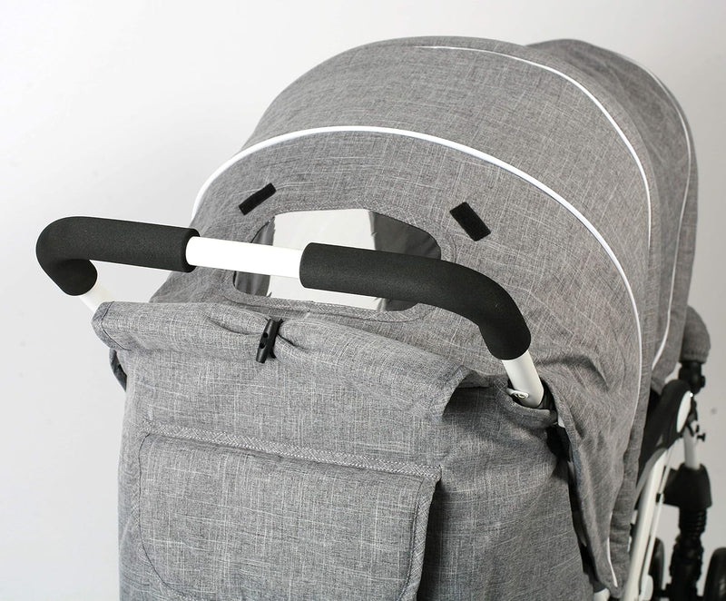 CHIC 4 BABY - Geschwisterwagen DUO mit Tragetasche und Regenschutz, Geschwisterkinderwagen für zwei