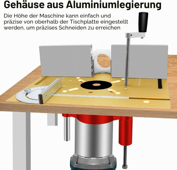 Router-Lift-Basis, Router Lift Kit, Router Werkzeug mit Sechskantschlüssel, Elektro Router Tisch Ein