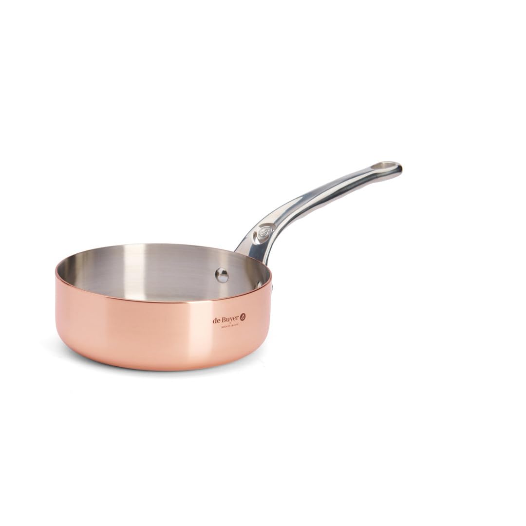 De Buyer Sauteuse, Kupfer, Braun, 16 cm Braun 15.2 x 16 x 6.1 cm, Braun 15.2 x 16 x 6.1 cm