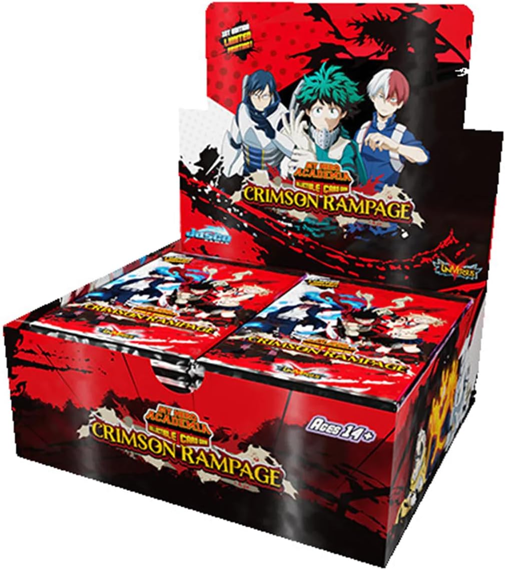 JASCOGA My Hero Academia Collectible Card Game - Booster Display Series 02: Crimson Rampage (24 Pack