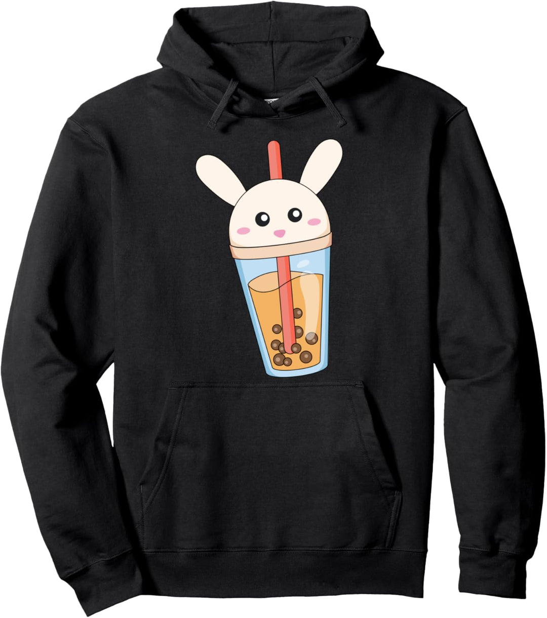 Kawaii süsser Anime Kaninchen Bubble Tea, Milchtee Pullover Hoodie