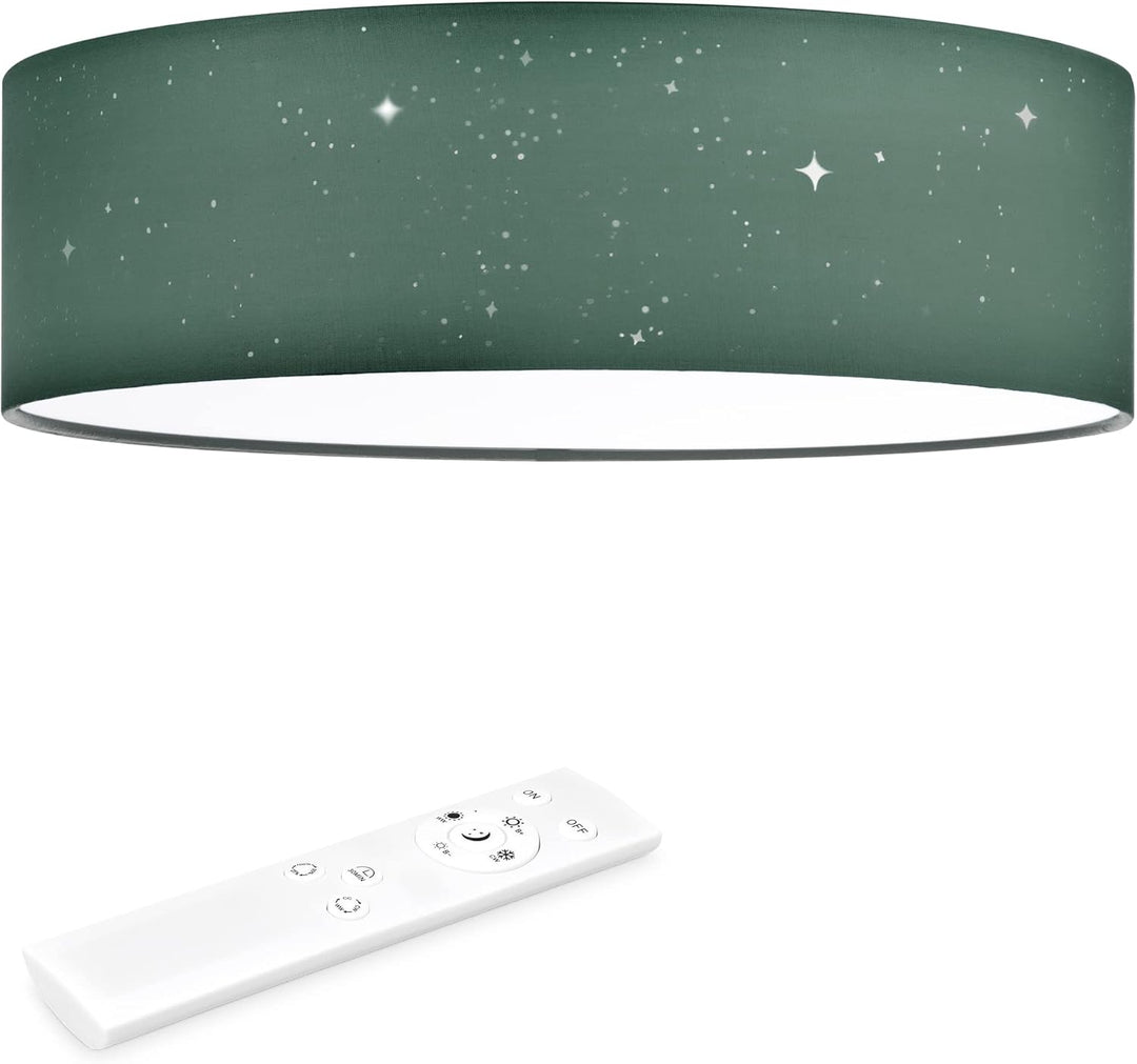 Navaris LED Deckenleuchte rund mit Sterneneffekt - dimmbar mit Fernbedienung - verstellbare Farbtemp