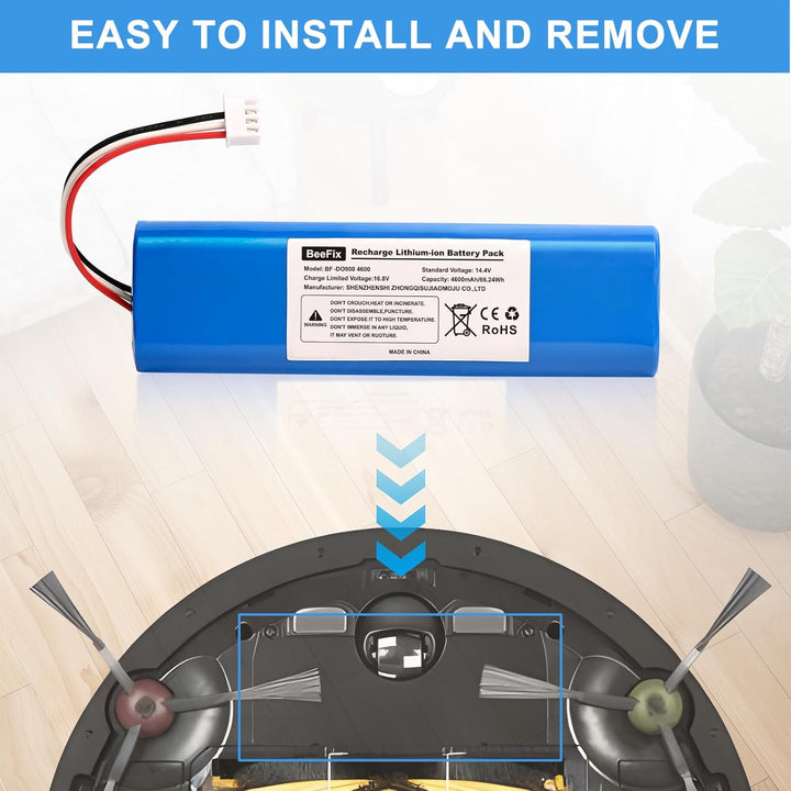 4600mAh Ersatzakku für Ecovacs Deebot Ozmo 900, 901,905, 920 930 937 N8, N8 Pro Li-ion 14.4V Battery
