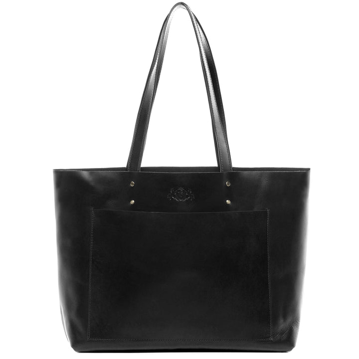 SID &amp; VAIN Shopper Bag PIPER aus Premium Leder I Schultertasche XL gross für Damen I Handtasche hand