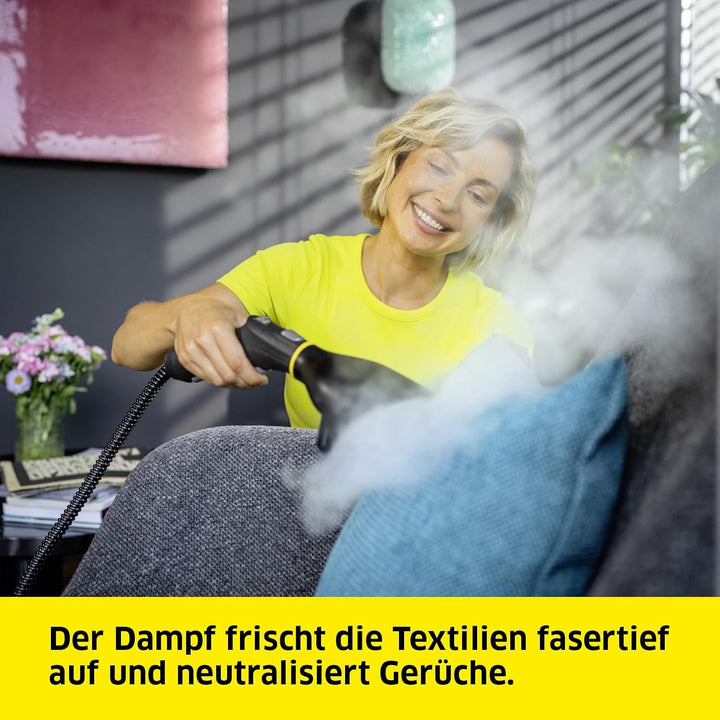 Kärcher Dampfglätter für alle bügelbaren Kleidungsstücke und Heimtextilien wie Vorhänge oder Kissenb