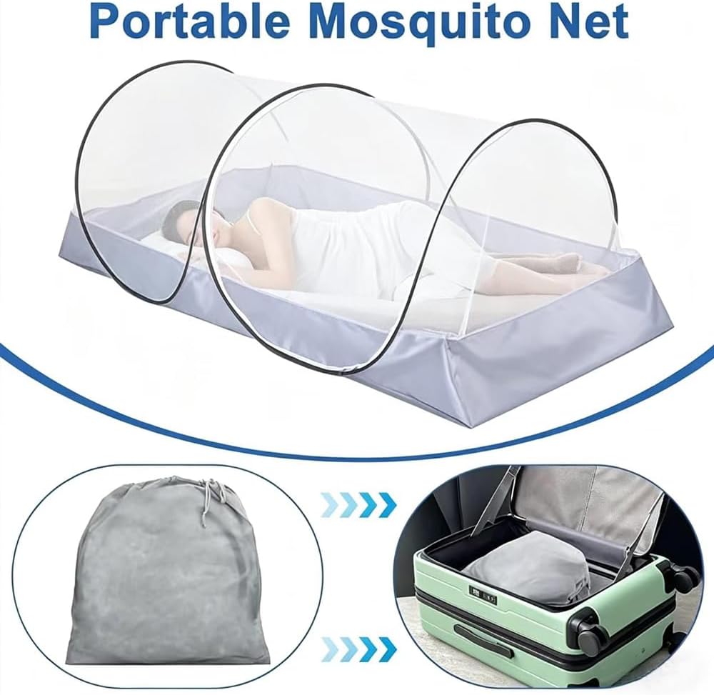 Moskitonetz Pop Up 200 x 100 x 73 cm, Faltbares Moskitonetz, für Reisen, Zuhause,Outdoor Campin Bequ