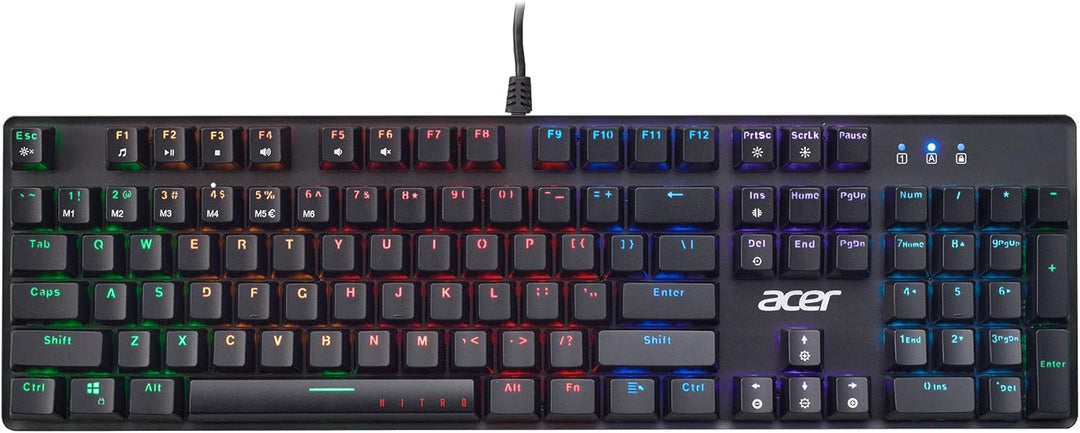 Acer Nitro Gen 2 Kabelgebundene Gaming-Tastatur - RGB beleuchtete Tastatur | 100% Anti-Ghosting (N-K