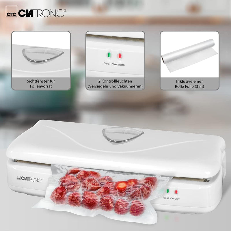 Clatronic Vakuumiergerät/Folienschweissgerät/Vakuumierer/Schweissgerät FS 3261; für Sous Vide; elekt