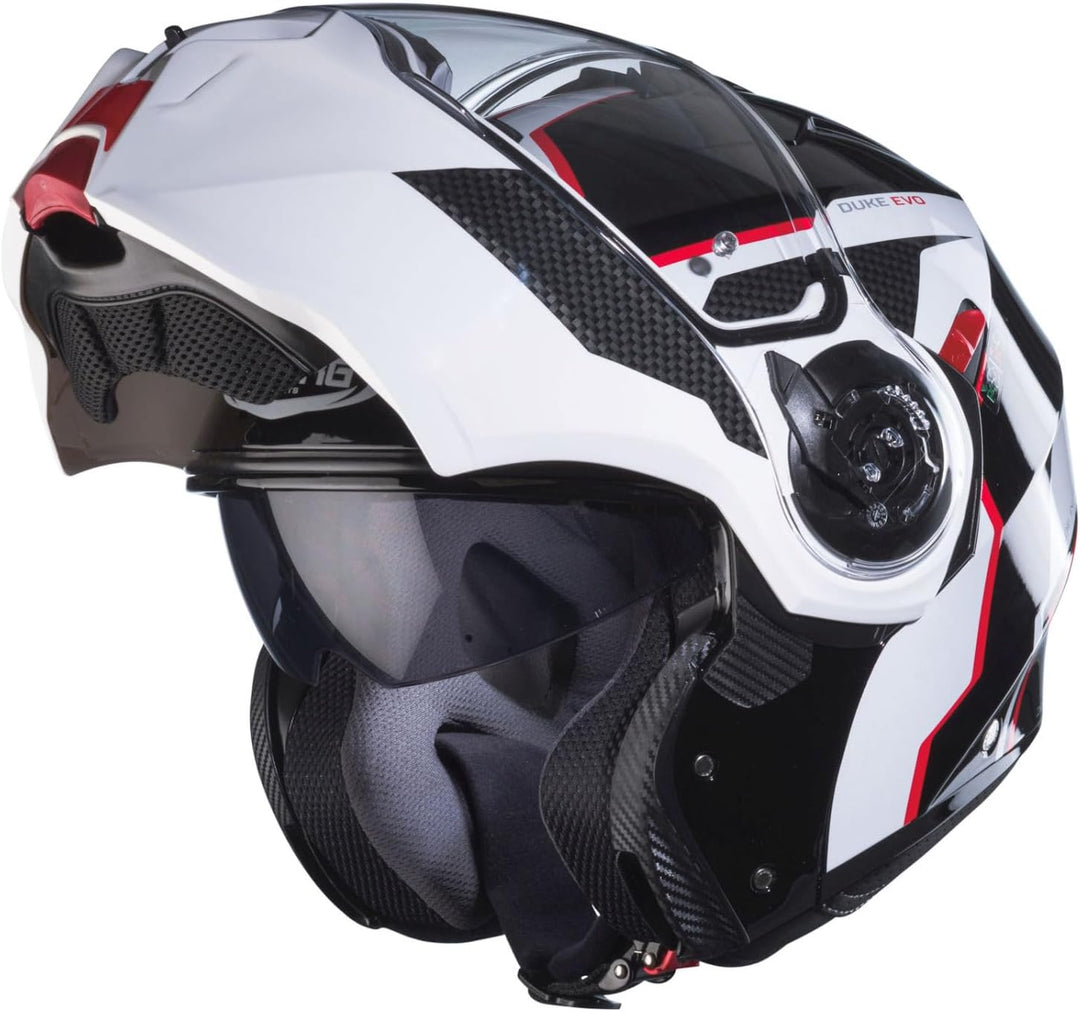 Caberg Duke Evo Move Klapphelm S (55/56) Schwarz/Weiss/Rot, S (55/56) Schwarz/Weiss/Rot