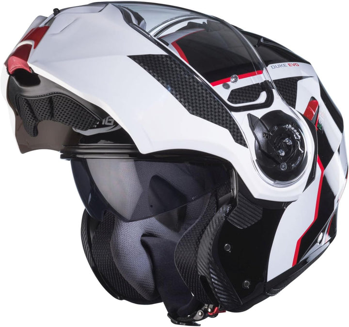 Caberg Duke Evo Move Klapphelm S (55/56) Schwarz/Weiss/Rot, S (55/56) Schwarz/Weiss/Rot