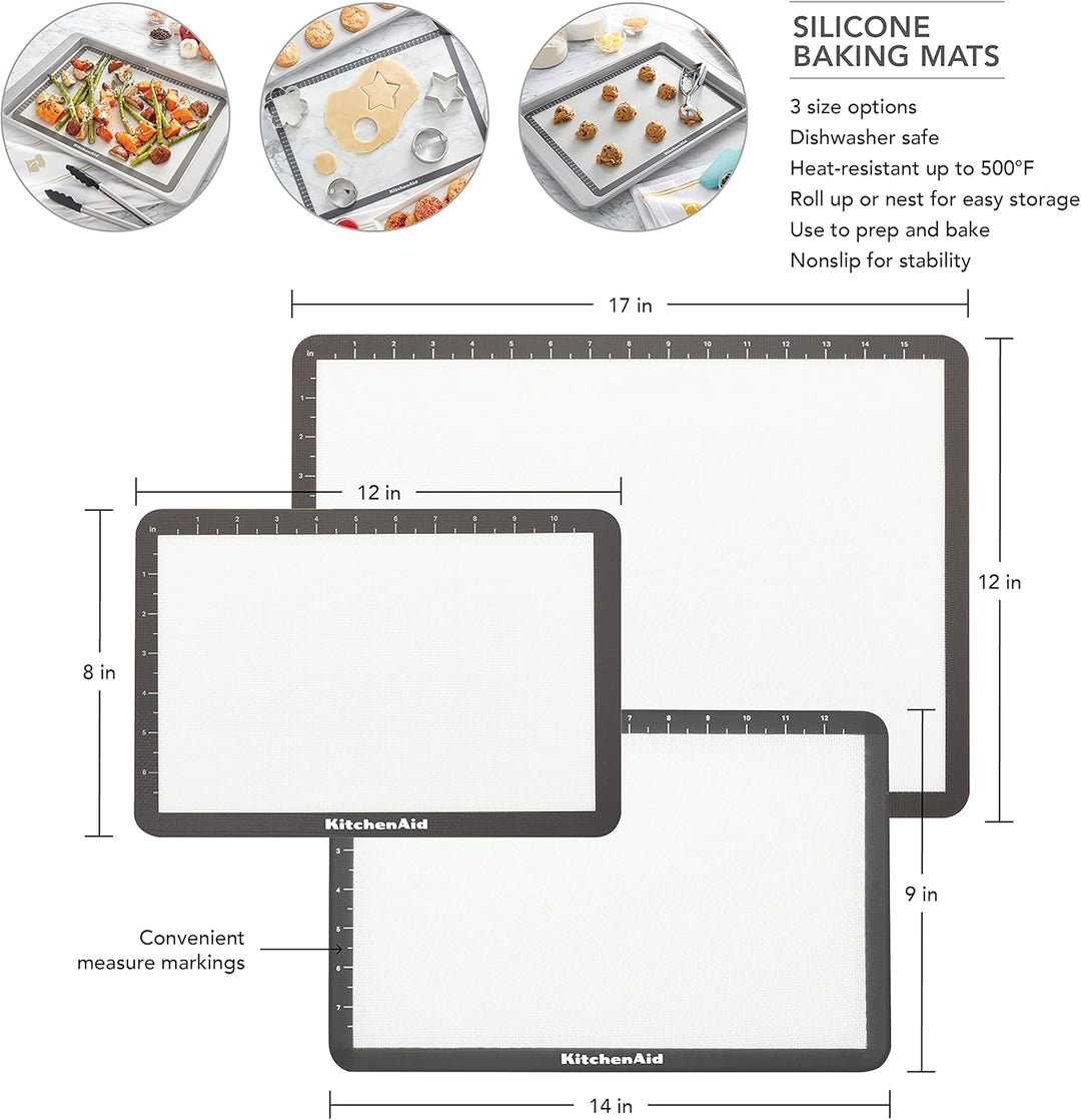 KitchenAid Silikon-Backmatte, 22,9 x 35,6 cm, Grau