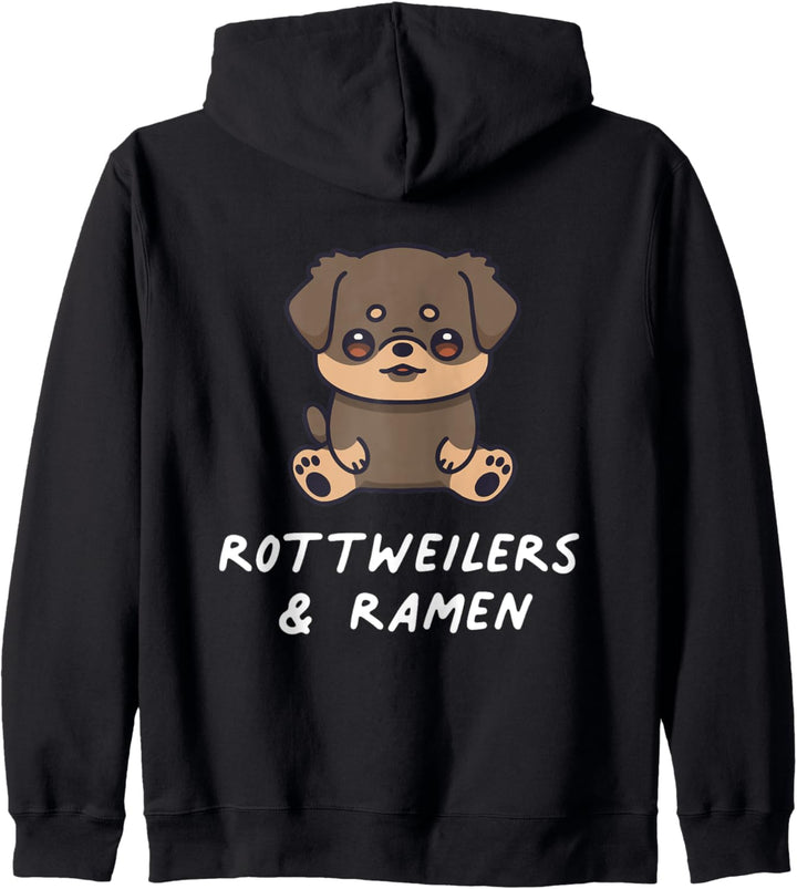 Rottweilers & Ramen Kawaii Welpe Hund Hundefreunde Japan Kapuzenjacke