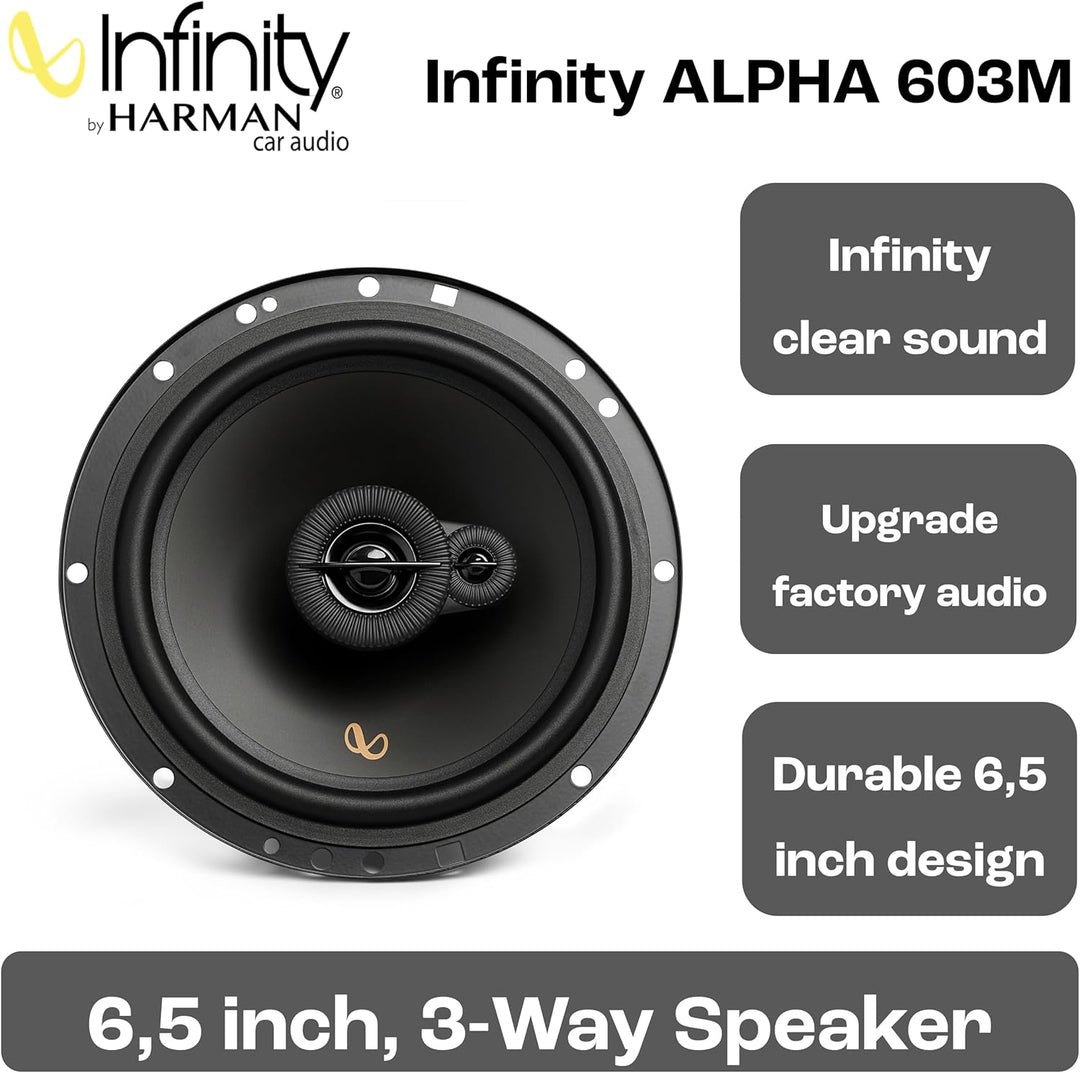 Infinity Alpha 603M 3-Wege Koaxial Lautsprecher Auto 16,5cm, 6,5 Zoll, von Harman Kardon Car HiFi mi