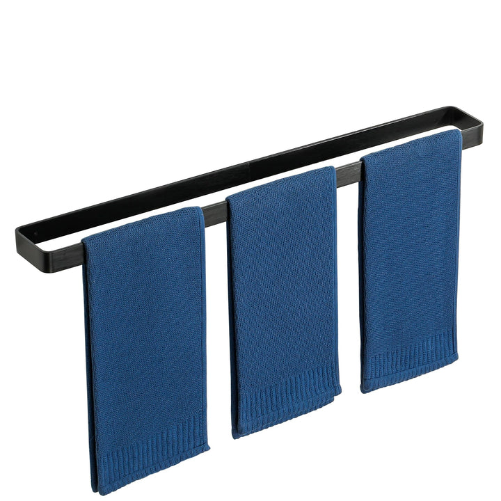SAYAYO Handtuchhalter Ohne Bohren Schwarz Handtuchstange Ohne Bohren Selbstklebend Handtuchhalter Sc
