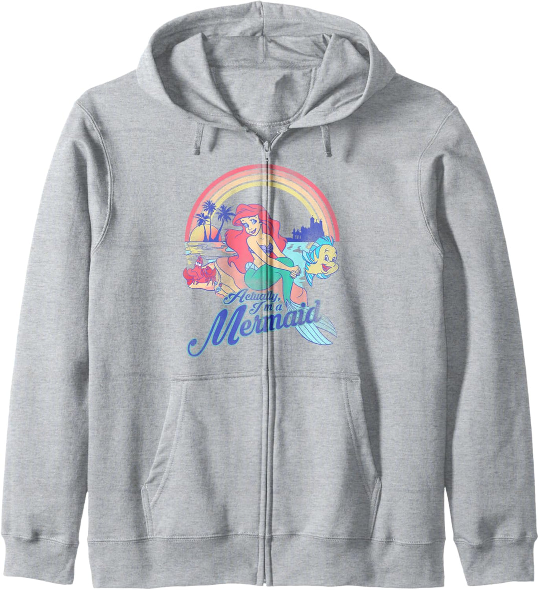 Disney Little Mermaid Pastel Rainbow Retro Kapuzenjacke