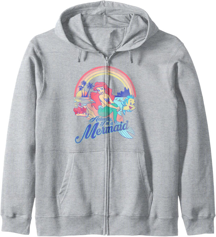 Disney Little Mermaid Pastel Rainbow Retro Kapuzenjacke