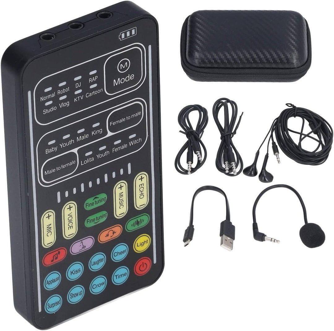 Ejoyousnbg8fo0isk I9 Voice Changer Set, Bluetooth 5.0 Handmikrofon, Tragbarer Gaming Voice Disguiser