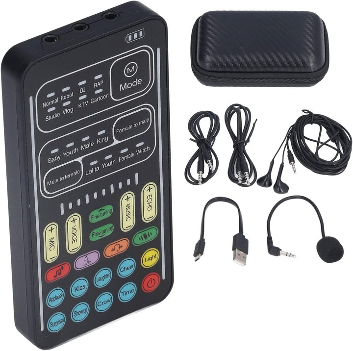 Ejoyousnbg8fo0isk I9 Voice Changer Set, Bluetooth 5.0 Handmikrofon, Tragbarer Gaming Voice Disguiser