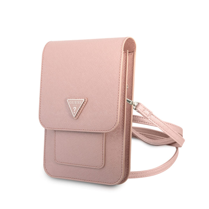 GUESS Unisex Tasche Guwbsatmgr Grau Saffiano Triangle Bi-Fold Wallet Rosa, Rosa