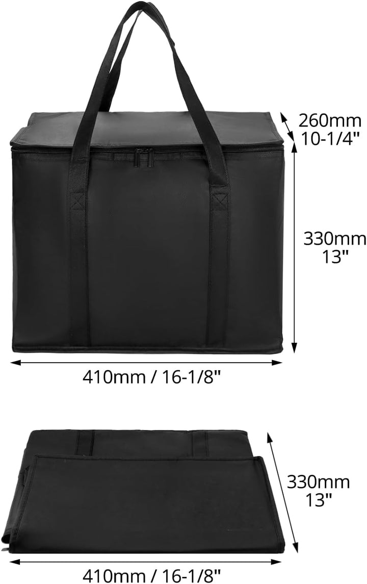 QWORK® 2 Stück Grosse Kühltasche, Kühltasche Faltbar, 41X26X33CM Wiederverwendbare Isolierbeutel, fü