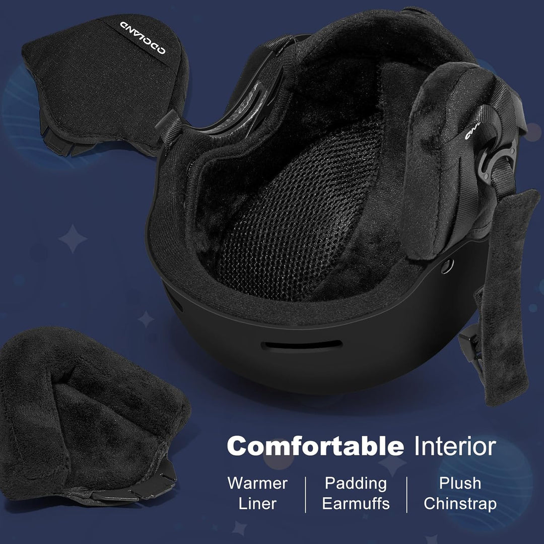 Odoland Kinder Skihelm und Skibrille Set, Snowboardhelm für Jungen und Mädchen, Verstellbar Schneehe