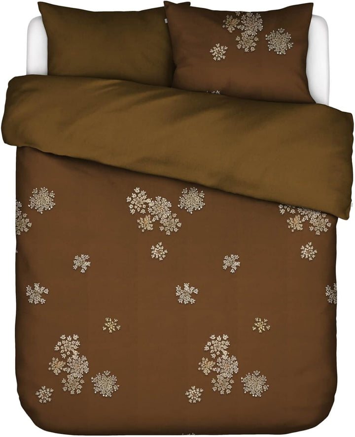 ESSENZA Bettwäsche Lauren Blumen Baumwollsatin Cinnamon, 155x220 + 1 x 80x80 cm, 401296-100DE-014, 1