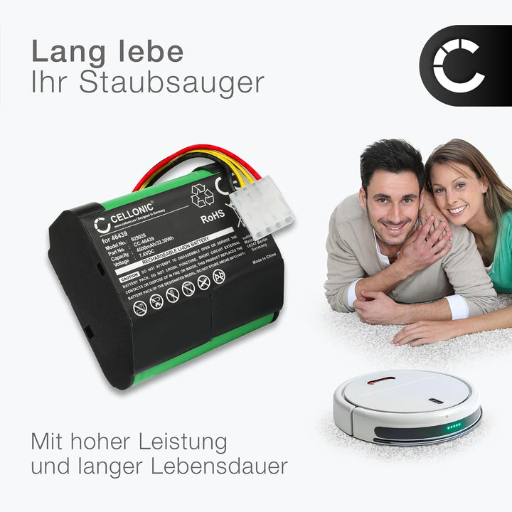 CELLONIC Akku kompatibel mit Vorwerk Kobold VR100, VX100 (Vorwerk 46439) 4500mAh 1x 4500mAh, 1x 4500