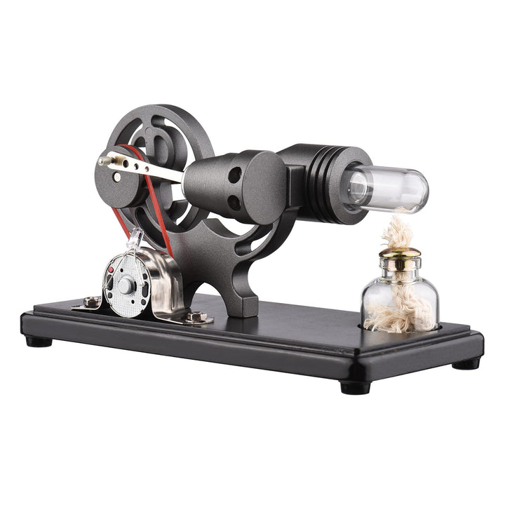 Bisofice Stirlingmotor Stirling Motor Modell mit LED Licht, Heissluft Sterling Engine, Schwungrad-De