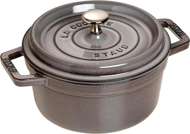 STAUB Gusseisen Bräter/Cocotte, Rund 20 cm, 2,24 L, Aromaregen Funktion, Für alle Herdarten geeignet