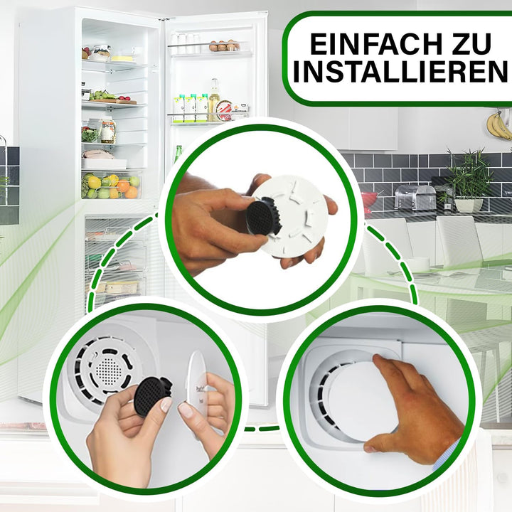 2 Stück Aktivkohlefilter Kühlschrank Ø 45 mm mit dem Originalcode 5806820 für Miele 9096342 9881116