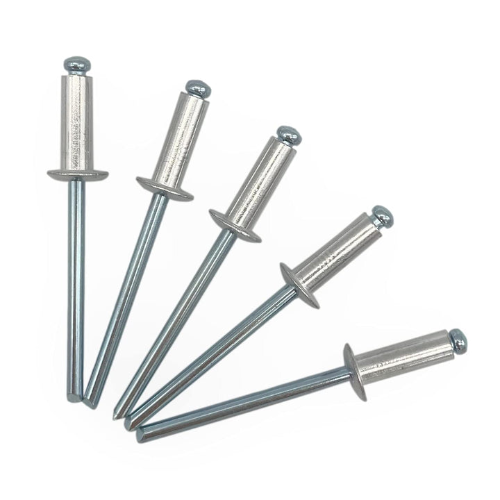 1000 Stück Blindnieten 4,0 x 12 mm Kuppelkopf offen Typ DIN 7337 Aluminium Niet und Stahldorn Pop Ni