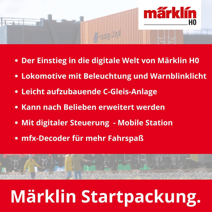 Märklin 29065 Digital-Startpackung Moderner Rangierbetrieb, Spur H0 Modelleisenbahn, viele Soundfunk