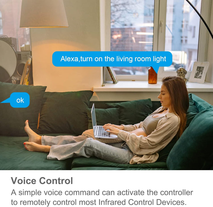 ANTELA WLAN Alexa IR Infrarot Universal Fernbedienung Smart Home, kompatibel mit Google Home, All-in