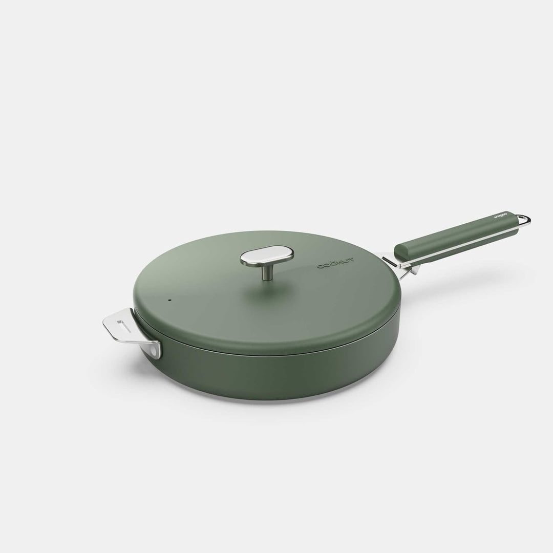 COOKUT La Merveilleuse Bratpfanne, Edelstahl, 24 cm, Fichte