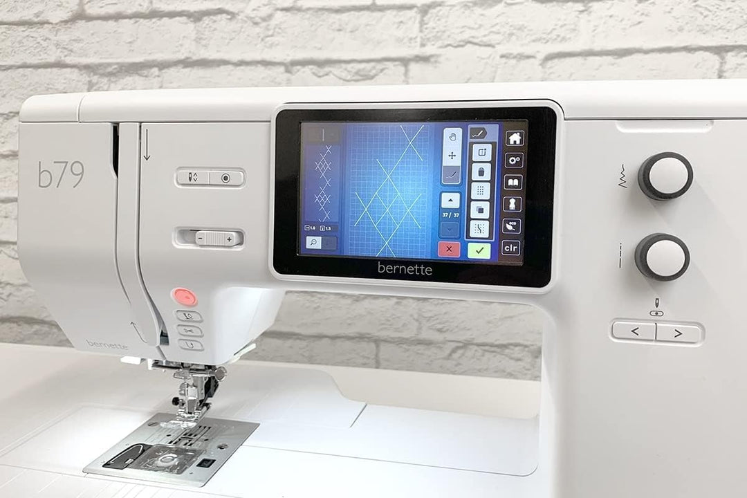 Bernette B79 Computergesteuerte Näh- und Stickmaschine mit 12,7 cm Farb-Touchscreen, Multifunktionsk