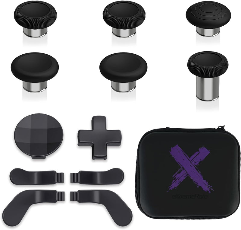 eXtremeRate 13 in 1 Metall Tasten Set für Xbox Elite Series 2 Controller, Megnetic Thumbsticks/D-Pad