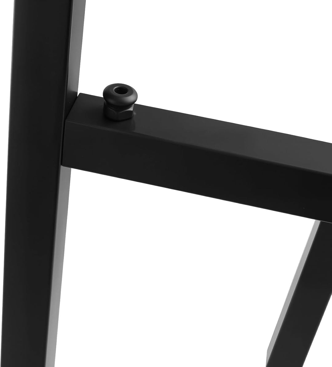 Schwarz Blumenständer Metall Verstellbar, 36cm Hoch Pflanzenständer aus Eisen, Blumenhocker Verstell