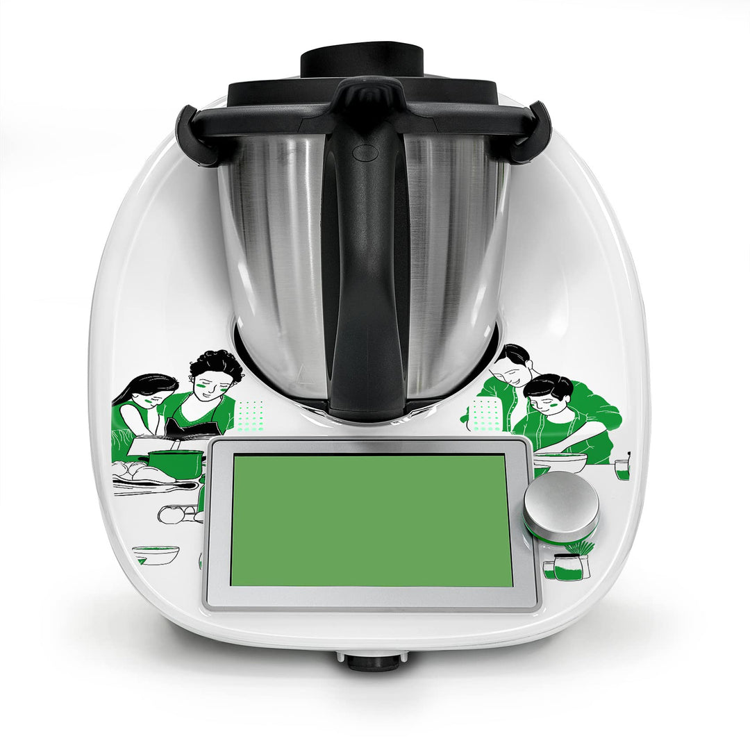Deko Schutz Aufkleber kompatibel mit Küchenmaschine Thermomix TM6 Design Sticker Klebefolie Zubehör