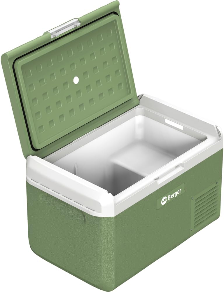 BERGER EPL Kompressor Kühlbox Elektrisch - Kühlbox Auto 12V/24V/230V mit Tiefkühlfunktion bis -20°C,