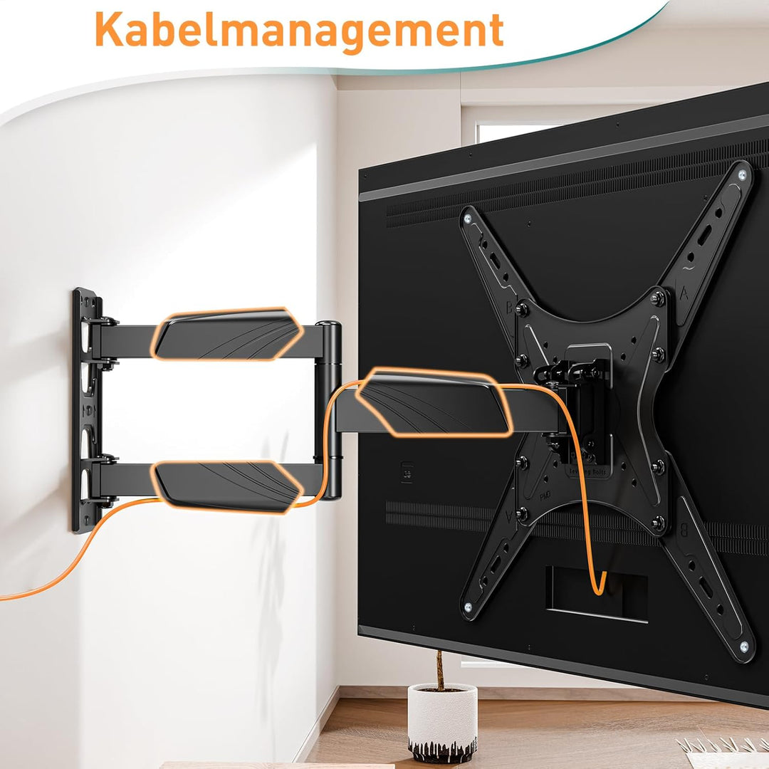 ELIVED TV Wandhalterung Schwenkbar Neigbar TV Halterung für 26-55 Zoll Flach/Curved Fernseher oder M