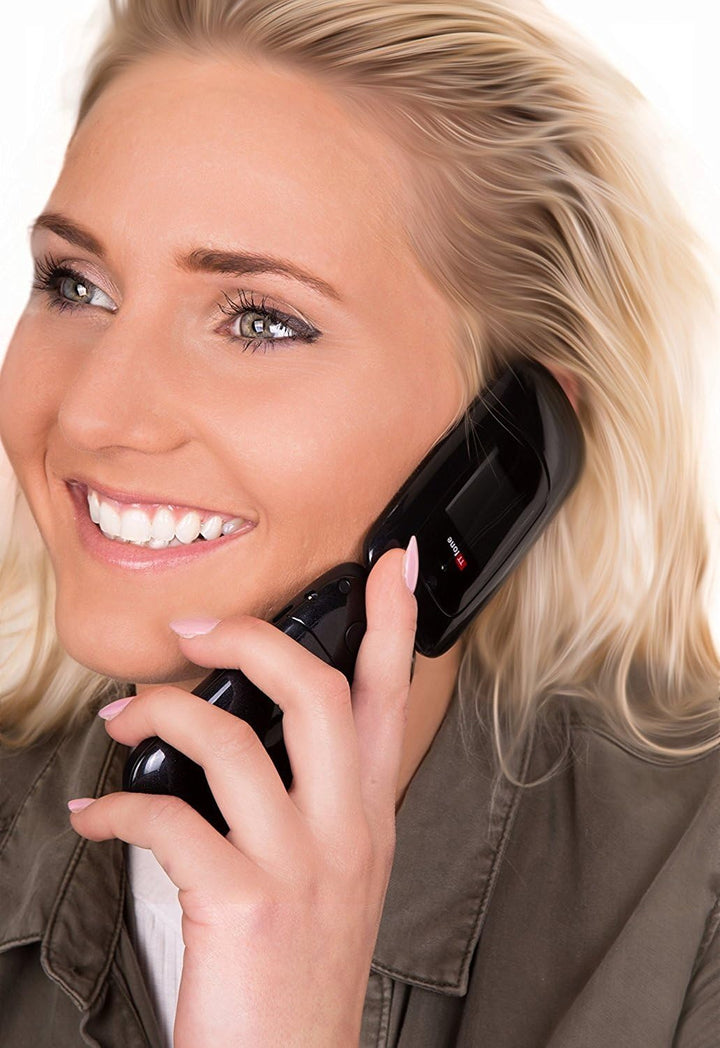 TTfone Lunar grosse Tasten unkompliziert Simlock-frei Klapp-Design Mobiltelefon (Schwarz) Black, Bla