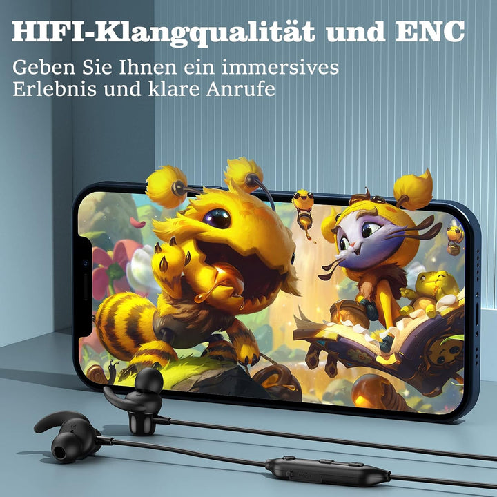 N1 Sport Bluetooth 5.2 Kopfhörer in Ear mit 100 Std, kopfhörer kabellos mit IPX6 Wasserdicht, Noise