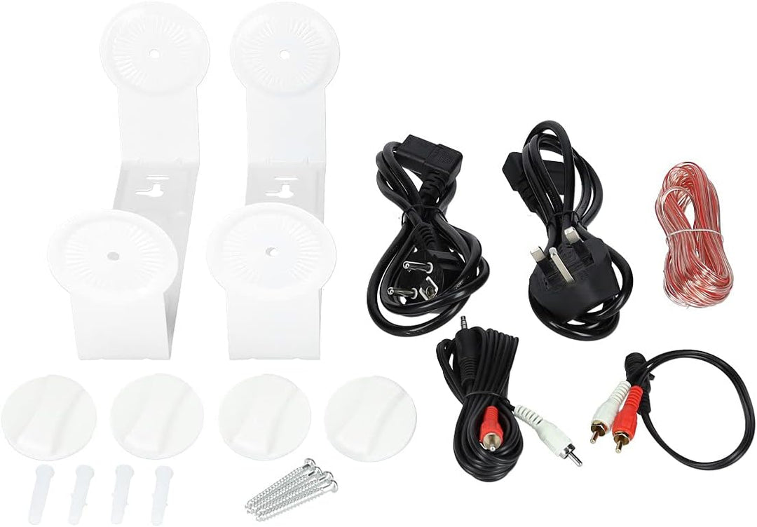 celexon Aktivlautsprecher-Set weiss - 2X 30W - leistungsstarke Audio-Boxen - inkl. Wandhalterung - L