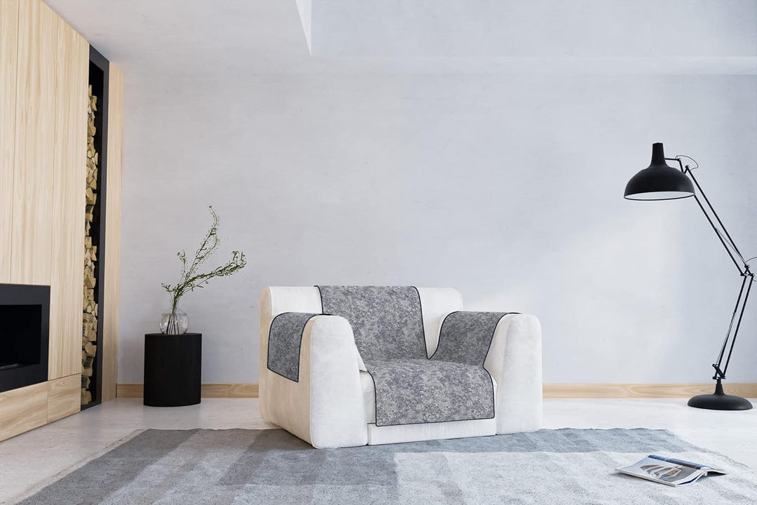Italian Bed Linen “Glamour” rutschfest Sofa Abdeckung, Dunkel blau, 1 Platz 1 Platz Dunkel Blau, 1 P