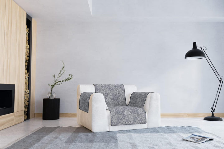 Italian Bed Linen “Glamour” rutschfest Sofa Abdeckung, Dunkel blau, 1 Platz 1 Platz Dunkel Blau, 1 P