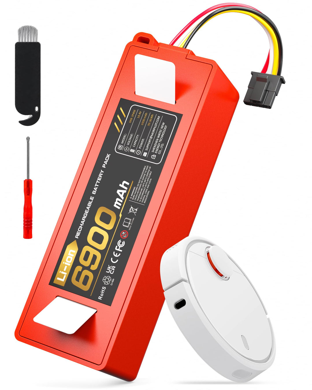 6900mAh Ersatzakku Xiaomi Roborock S5, S5 Max, S50, S6, S6 MaxV, S7, Q5 Max Pro, Q7 Ultra Pure, Brr-