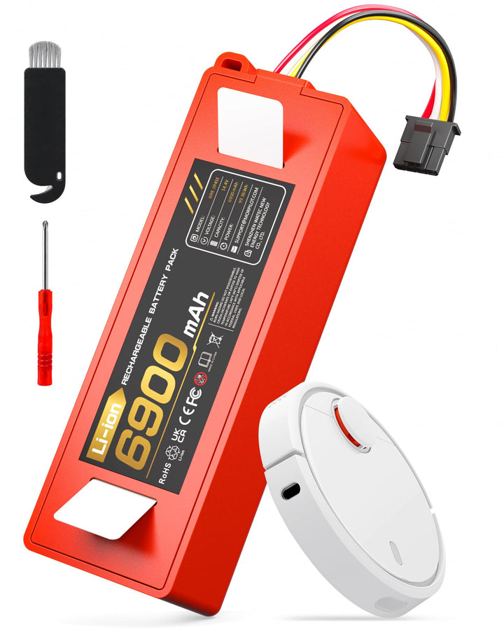 6900mAh Ersatzakku Xiaomi Roborock S5, S5 Max, S50, S6, S6 MaxV, S7, Q5 Max Pro, Q7 Ultra Pure, Brr-